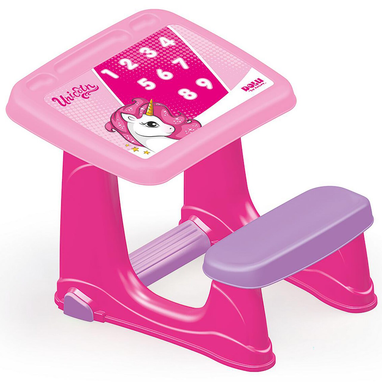 Dolu Smart Study Craft Desk - Pink Unicorn, Ergonomic Seat, Kids 2+ Study & Play